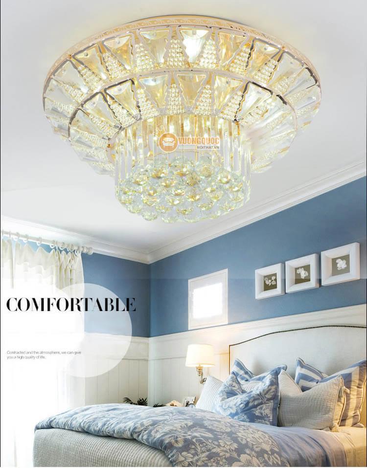 Đèn ốp trần pha lê kiểu dáng độc đáo CM281-7